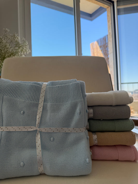 Manta em Algodão Tricotado