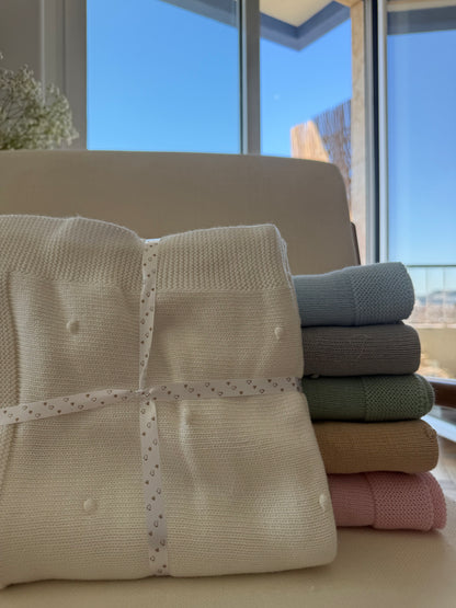 Manta em Algodão Tricotado