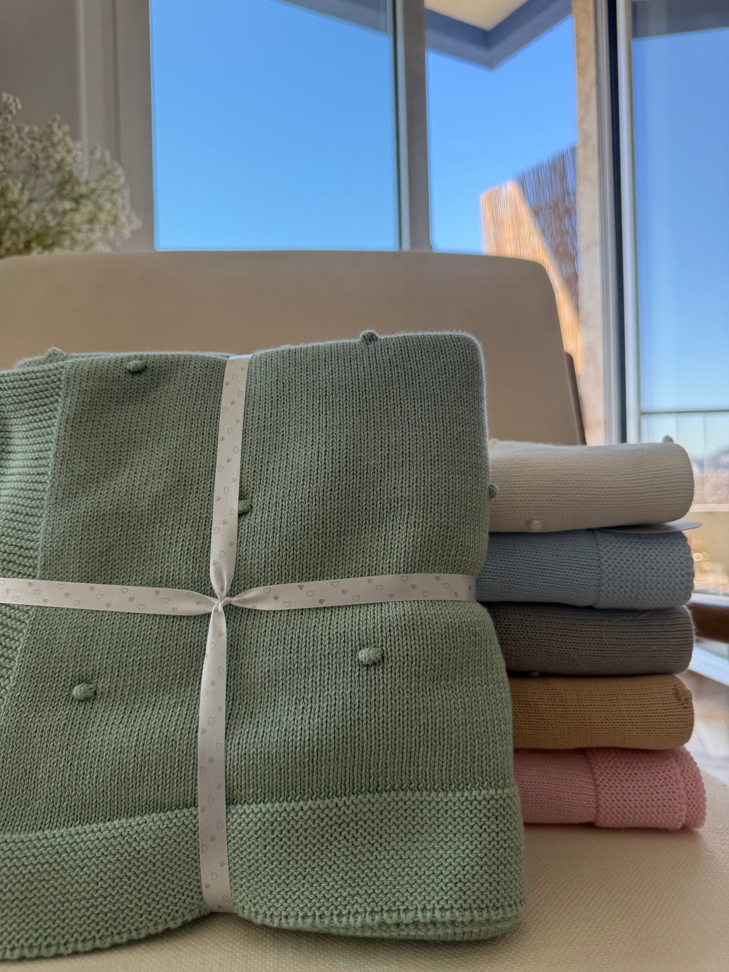 Manta em Algodão Tricotado