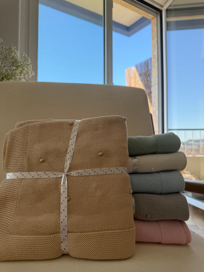 Manta em Algodão Tricotado