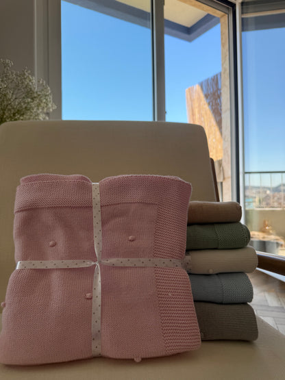 Manta em Algodão Tricotado