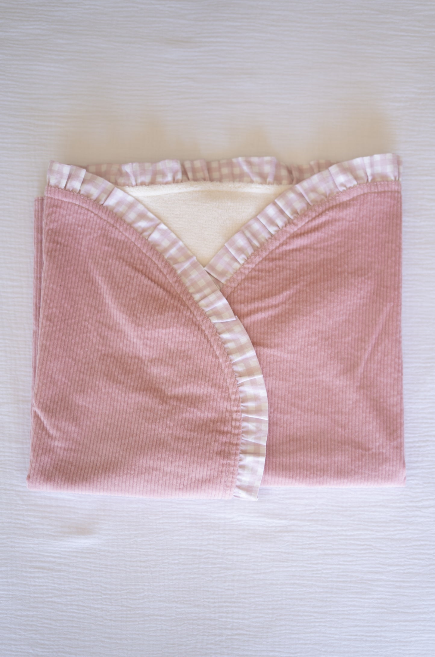 Saco - Manta em veludo cotelé Rosa