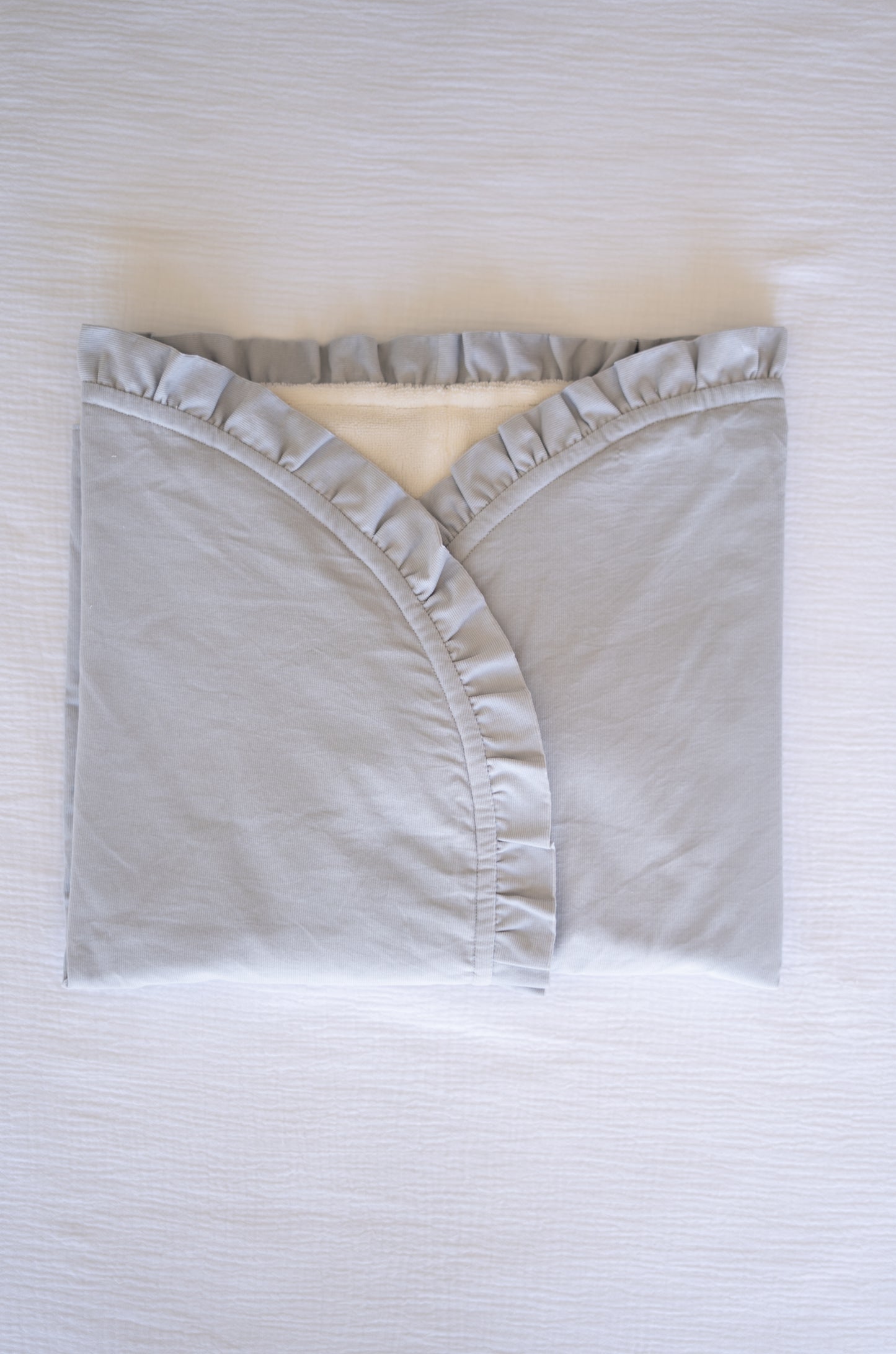 Saco - Manta em veludo cotelé Azul