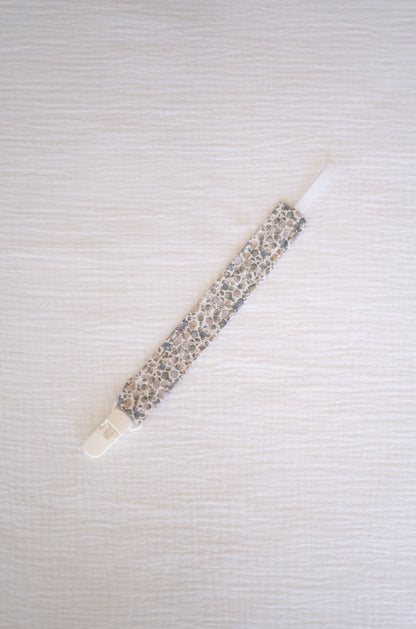 Fita algodão orgânico com flores azuis